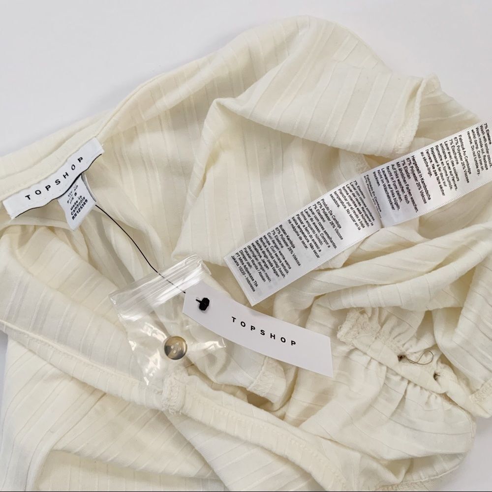 🆕 TOPSHOP Cream Ribbed Tank! - Picture 7 of 8